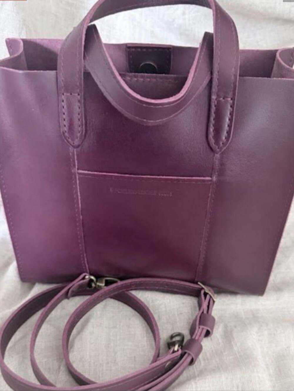 Portland Leather Goods Lola Crossbody Tote Lollipop Leather Bag
